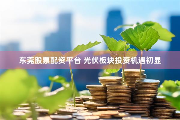 东莞股票配资平台 光伏板块投资机遇初显